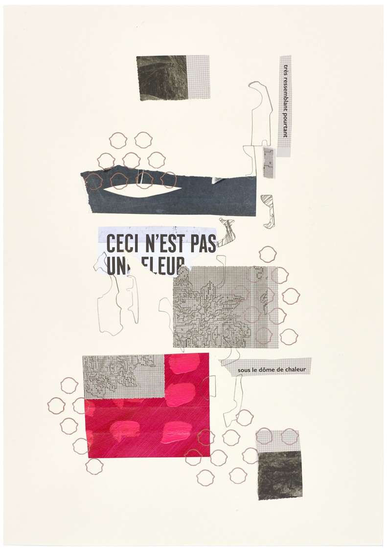 Simplement là - Collage sur papier