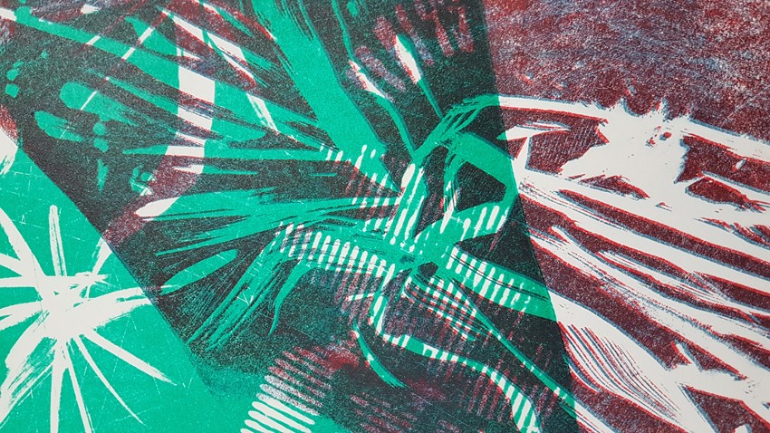 Ici Toujours - Lithographie (détail) réalisée à l'atelier Le Petit Jaunais - Nantes